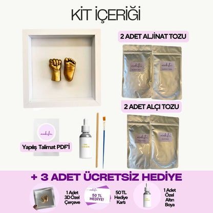 Minikİzler™ Bebek El & Ayak Alçı Hatıra Kiti