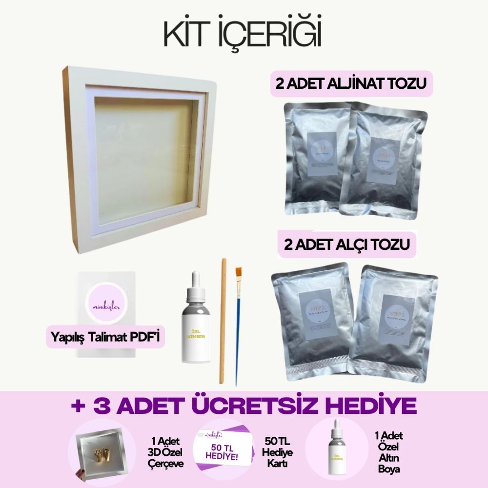 Minikİzler™ Bebek El & Ayak Alçı Hatıra Kiti