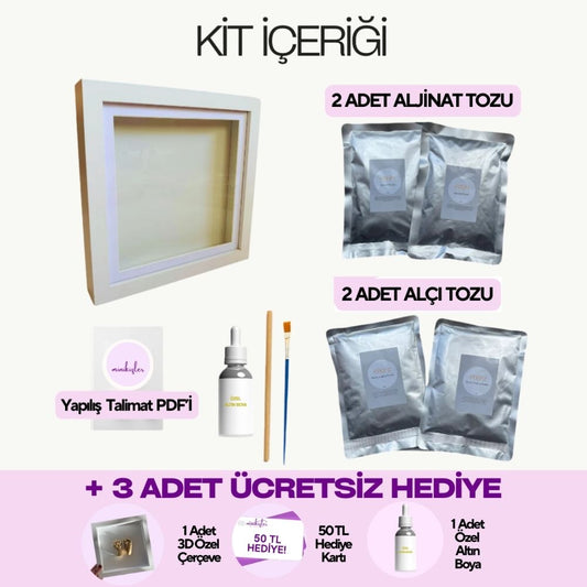 Minikİzler™ Bebek El & Ayak Alçı Hatıra Kiti